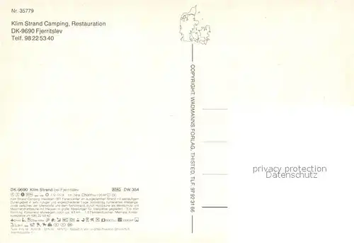 Fjerritslev Klim Strand Camping Fliegeraufnahme Fjerritslev