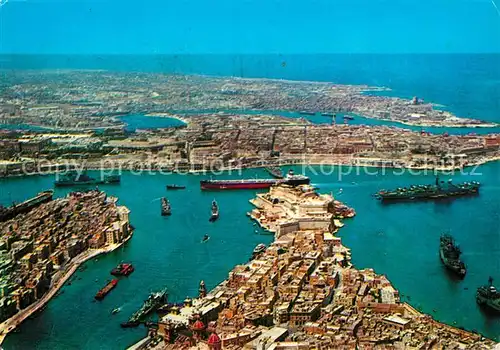 Malta Grosser Hafen Fliegeraufnahme Malta