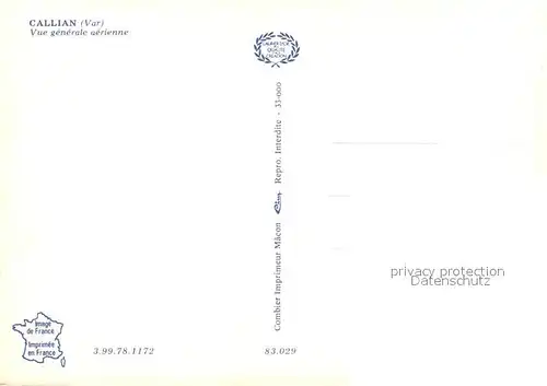 Callian_Var Vue aerienne Callian Var