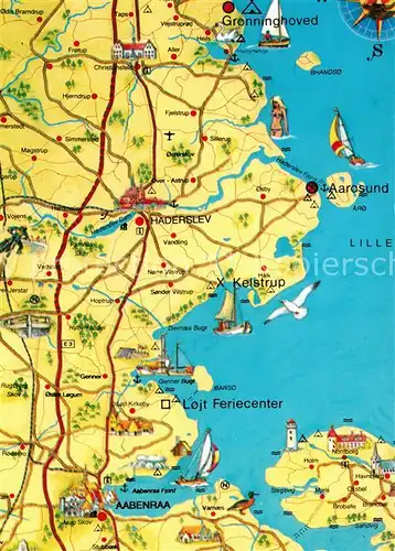 Sonderjylland Ostkueste Landkarte Sonderjylland