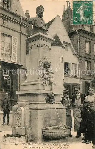 Clamecy_Nievre Buste de Claude Tillier Monument Clamecy_Nievre