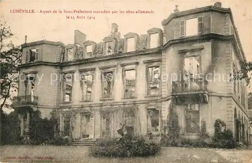 Luneville La Sous Prefecture bombardee Grande Guerre Truemmer 1. Weltkrieg Luneville