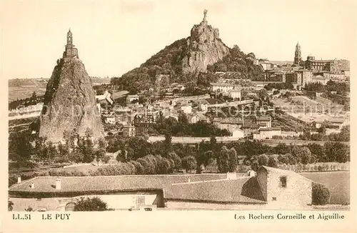 Le_Puy Notre Dame Les Rochers Corneille et Aiguilhe Le_Puy Notre Dame