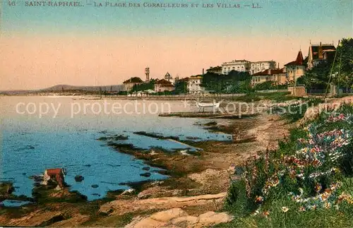 Saint Raphael_Var Plage des Corailleurs et les Villas Saint Raphael Var