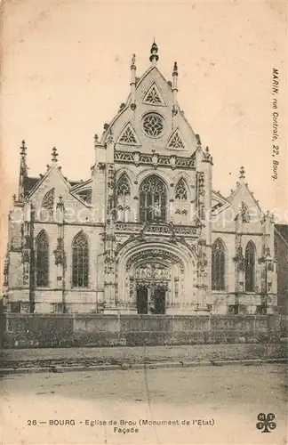 Bourg et Comin Eglise de Brou Facade Bourg et Comin
