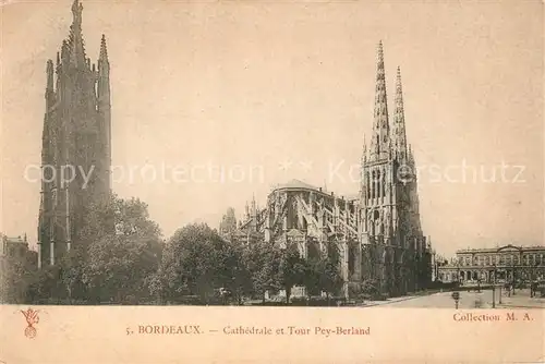 Bordeaux Cathedrale et Tour Pey Berland Bordeaux
