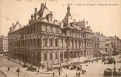 Lyon_France Palais de la Bourse et Place des Cordeliers Lyon France