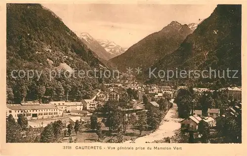Cauterets Vue prise du Mamelon Vert Cauterets