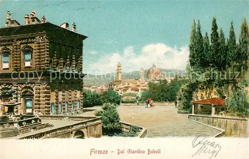 Firenze_Toscana Giardino Boboli Litho  Firenze Toscana