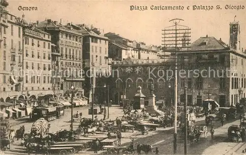 Genova_Genua_Liguria Piazza Caricamento Palazzo S. Giorgio Genova_Genua_Liguria