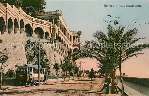 Genova_Genua_Liguria Corso Aurelio Saffi Strassenbahn  Genova_Genua_Liguria