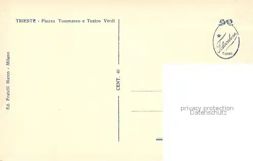 Trieste Piazza Tommaseo Teatro Verdi Trieste