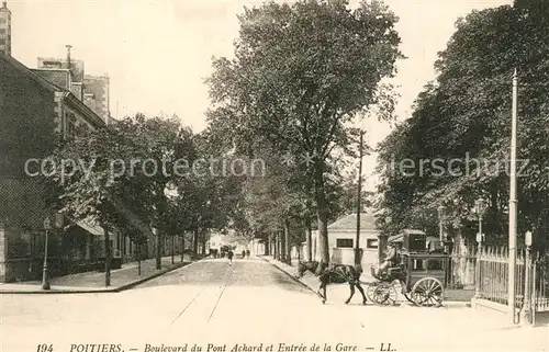 Poitiers_Vienne Boulevard du Pont Chard et Entree de la Gare Poitiers Vienne