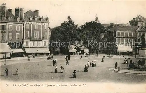 Chartres_Eure_et_Loir Place des Epars et Boulevard Chasles Chartres_Eure_et_Loir