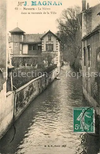 Nevers_Nievre La Nievre dans sa traversee de la ville Nevers Nievre