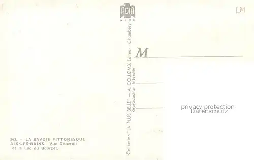 Aix les Bains Vue Generale et Lac du Bourget Aix les Bains