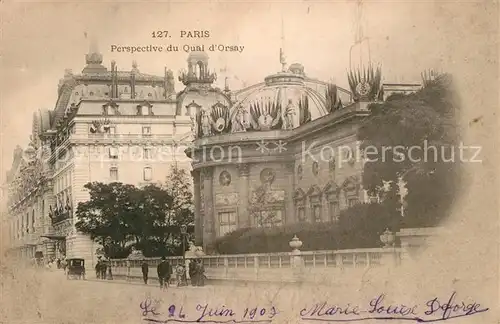 Paris Perspective du Quai d`Orsay Paris