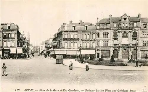 Arras_Pas de Calais Place de la Gare et Rue Gambetta Arras_Pas de Calais