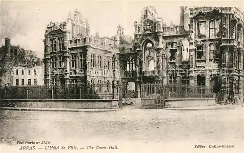 Arras_Pas de Calais Hotel de Ville Ruines Grande Guerre Truemmer 1. Weltkrieg Arras_Pas de Calais
