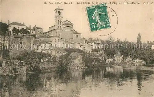 Clisson Les bords de la Sevre Eglise Notre Dame Clisson