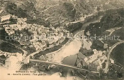 Sainte Enimie Gorges du Tarn vue aerienne Sainte Enimie