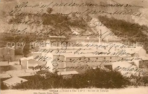 Cruas Usine a Chaux No. 1 Societe de Lafarge Cruas