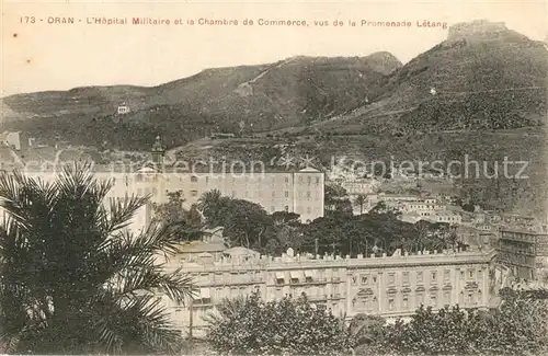 Oran_Algerie Hopital Militaire Chambre de Commerce vus de la Promenade Letang Oran Algerie