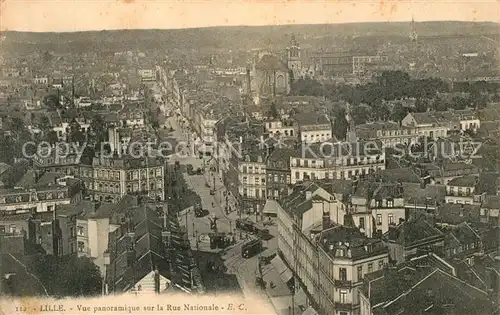 Lille_Nord Vue panoramique sur la Rue Nationale Lille_Nord