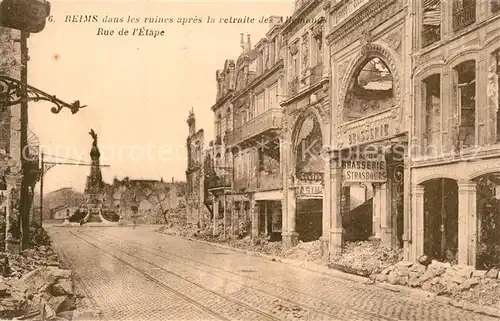 Reims_Champagne_Ardenne Rue de l Etape Ruines Grande Guerre Truemmer 1. Weltkrieg Reims_Champagne_Ardenne