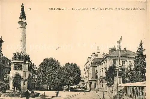 Chambery_Savoie Fontaine Hotel des Postes et Caisse d Epargne Chambery Savoie