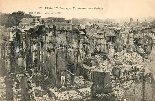 Verdun_Meuse Panorama des Ruines Grande Guerre Truemmer 1. Weltkrieg Verdun Meuse
