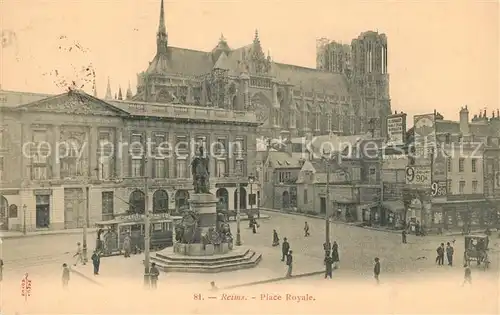 Reims_Champagne_Ardenne Place Royal Monument Cathedrale Reims_Champagne_Ardenne