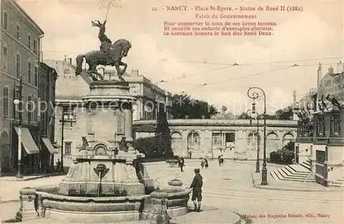 Nancy_Lothringen Place Saint Epvre Statue de Rene II Palais du Gouvernement Nancy Lothringen