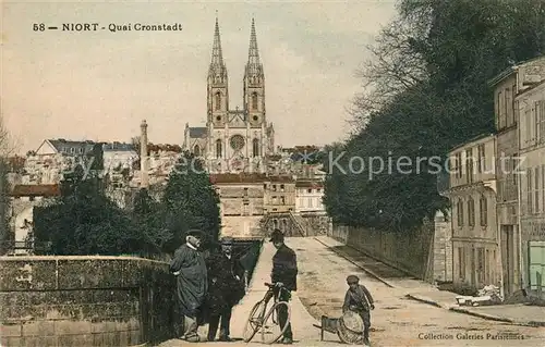 Niort Quai Cronstadt Pont Eglise Niort