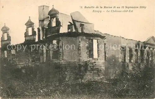 Etrepy Chateau Bataille de la Marne Ruines Grande Guerre Truemmer 1. Weltkrieg Etrepy