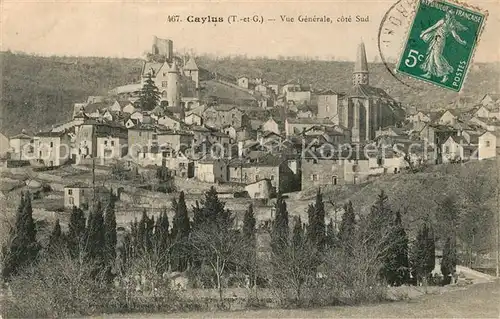 Caylus Vue generale Eglise Chateau Caylus