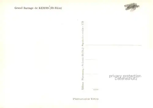 Kembs_Elsass Grand Barrage Usine Electrique Ecluse Kraftwerk Schleusen Kembs Elsass