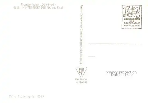 Hinterthiersee Fremdenheim Oberbichl Hinterthiersee