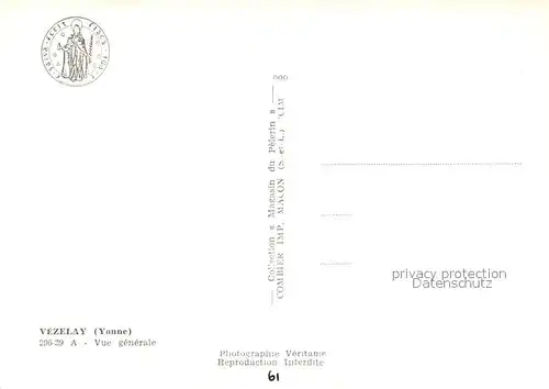 Vezelay Vue aerienne Vezelay