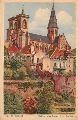 Semur en Brionnais Eglise Notre Dame et les Remparts Semur en Brionnais