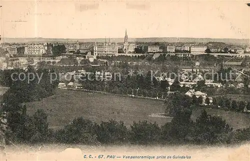 Pau Vue panoramique prise de Guindalos Pau
