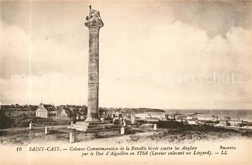 Saint Cast le Guildo Colonne Commemorative de la Bataille livree contre les Anglais par le Duc dAiguillon et 1758 Saint Cast le Guildo