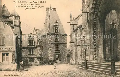 Le_Mans_Sarthe Au fond le Grabatoir et la Maison Renaissance Le_Mans_Sarthe