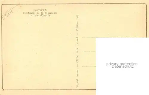 Poitiers_Vienne Pensionnat de la Providence Un coin d escalier Poitiers Vienne