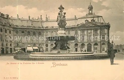 Bordeaux La Bourse et la Fontaine des 3 Graces Bordeaux