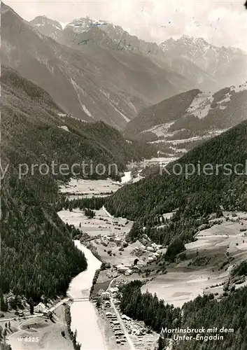 Martinsbruck Panorama mit Unter Engadin Martinsbruck