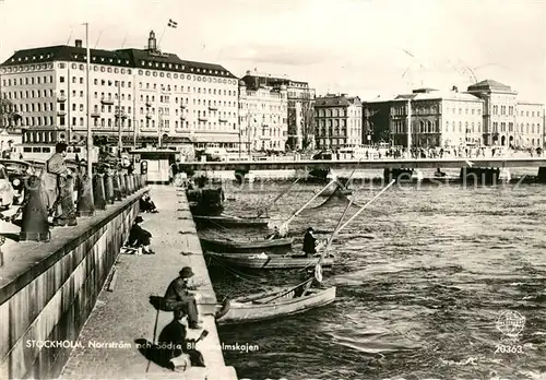 Stockholm Norrstroem och Soedra Blakoholmskajen Stockholm