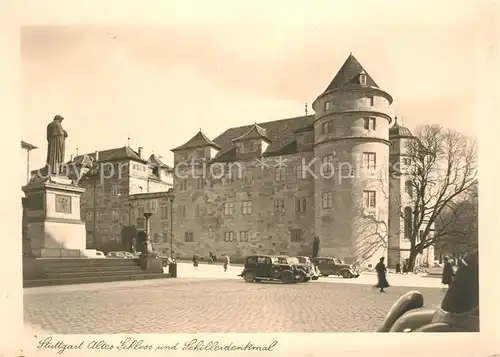 Stuttgart Altes Schloss und Schillerdenkmal Stuttgart