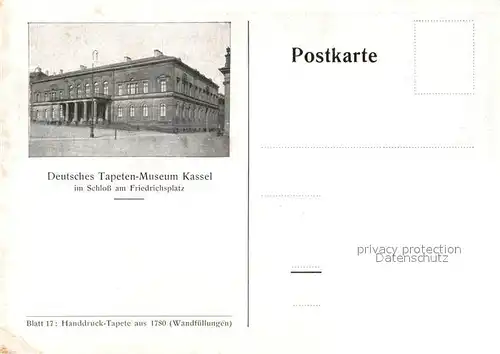 Kassel Deutsches Tapeten Museum im Schloss am Friedrichsplatz Kassel