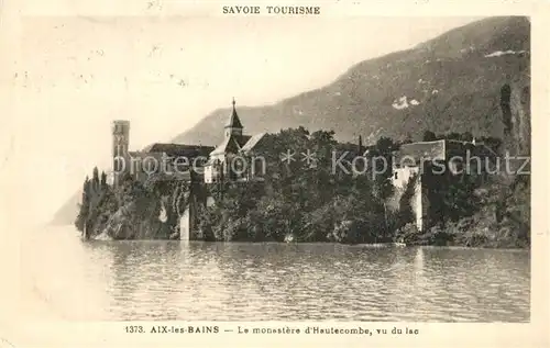 Aix les Bains Monastere d Hautecombe vu du Lac du Bourget Aix les Bains
